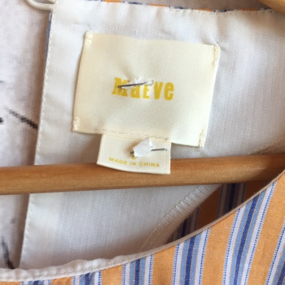 MAEVE ORANGE STRIPE DRESS L - Picture 2 of 4
